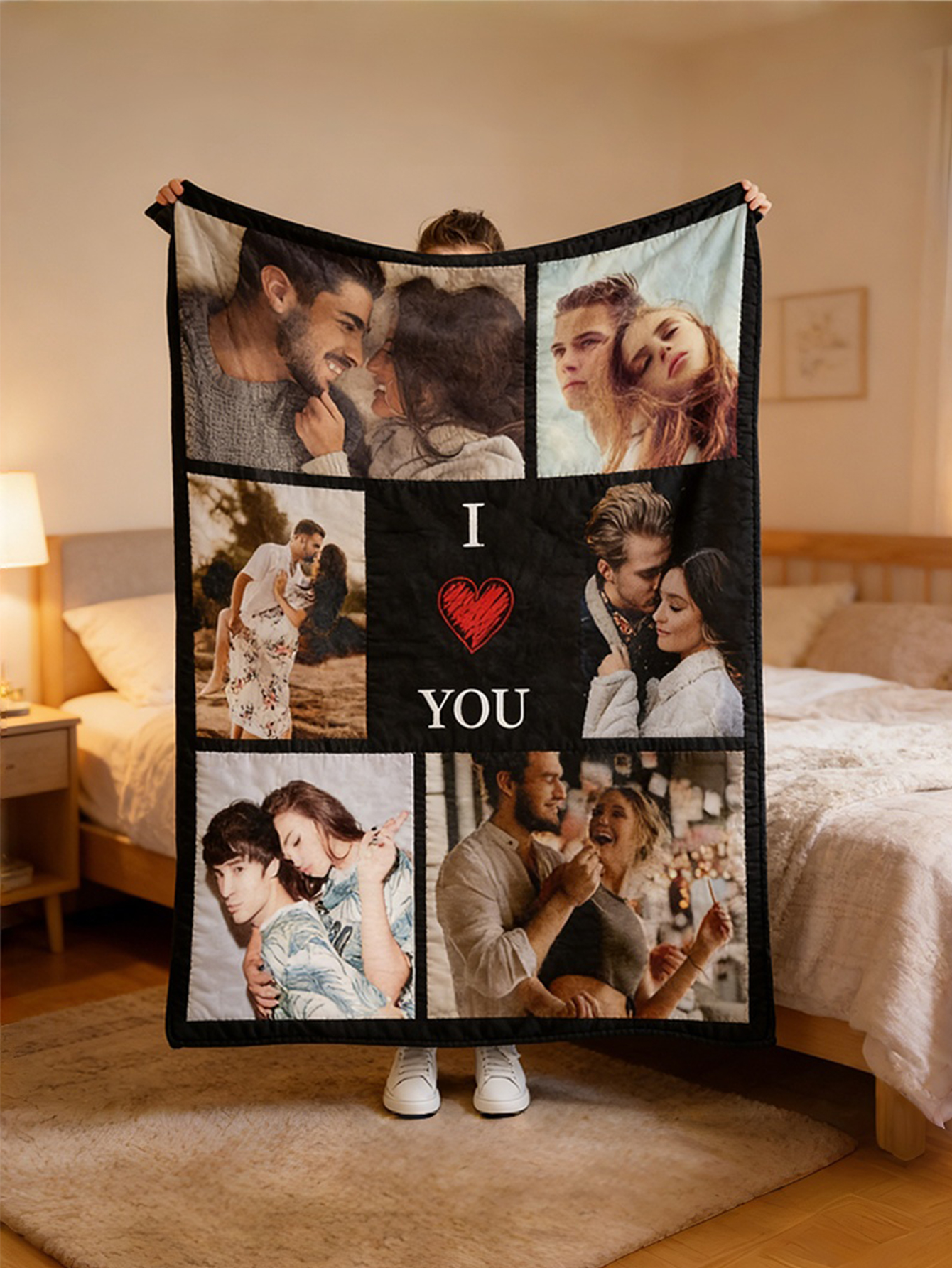 Custom Valentine Photo Blanket